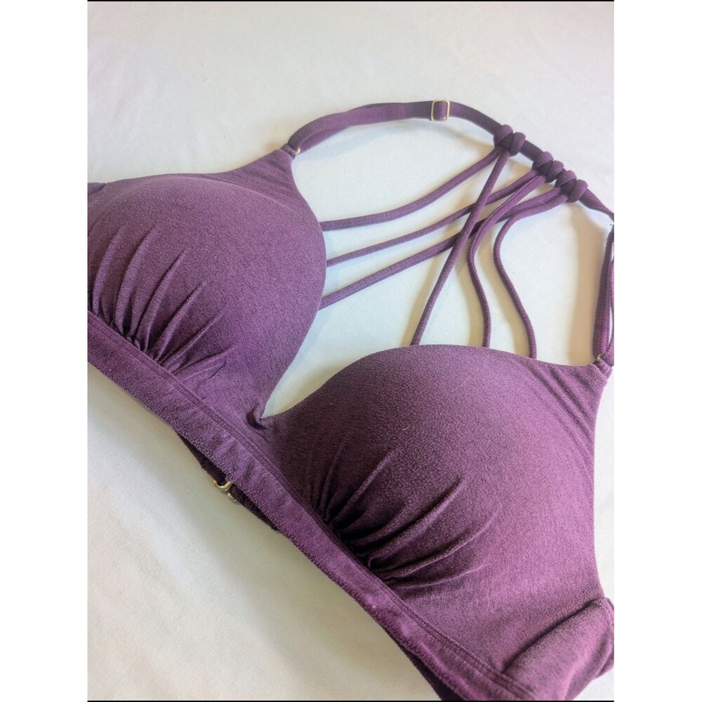 Athleta Clam Shell Style Strappy Bralette - Maroon/Purple